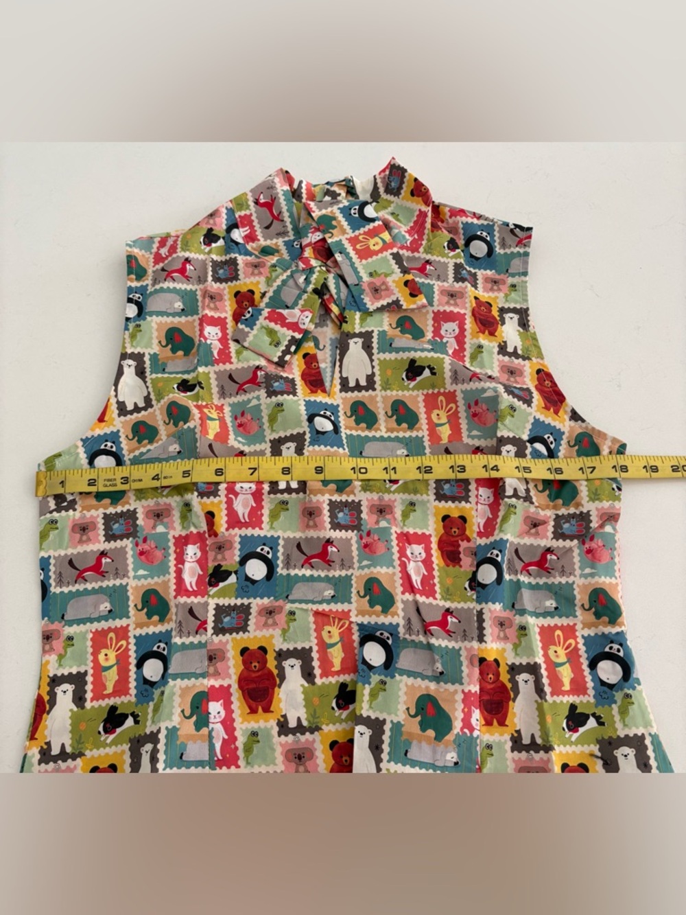 Tulip B Multi-Color Animal Print Tie-Neck Top - Picture 7 of 8